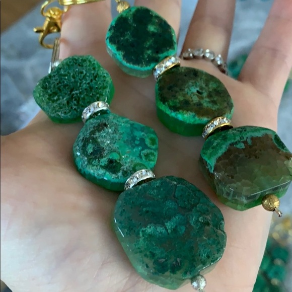 πx2HPπGreen agate stone keychain - Picture 4 of 8